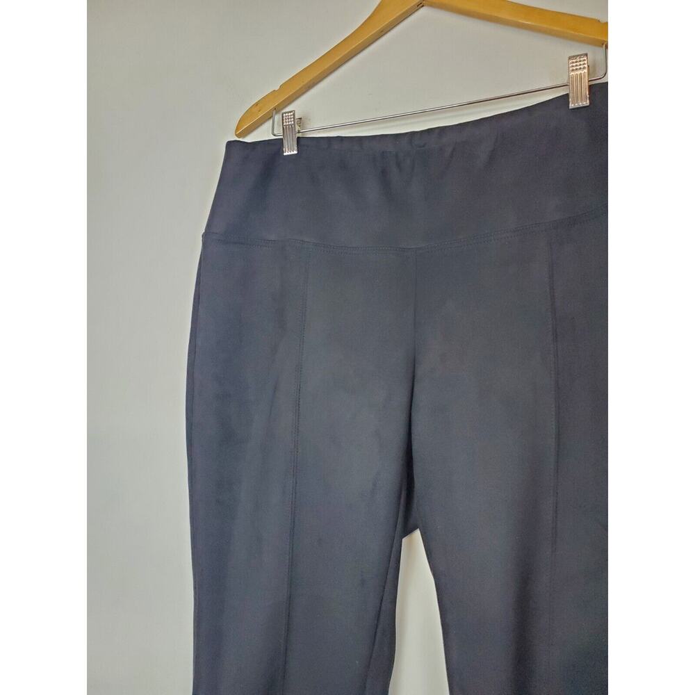 J. JILL 2X Women's Wearever‎ Collection Pants Plus Size Black Faux Suede Skinny - Picture 3 of 10